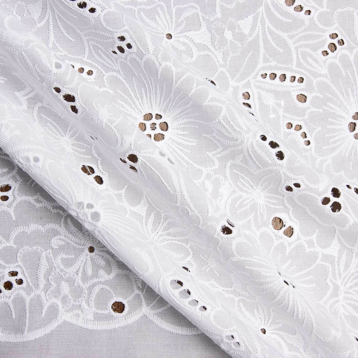 Swiss Embroidery Maxi Flower Natural White - Ribes y Casals