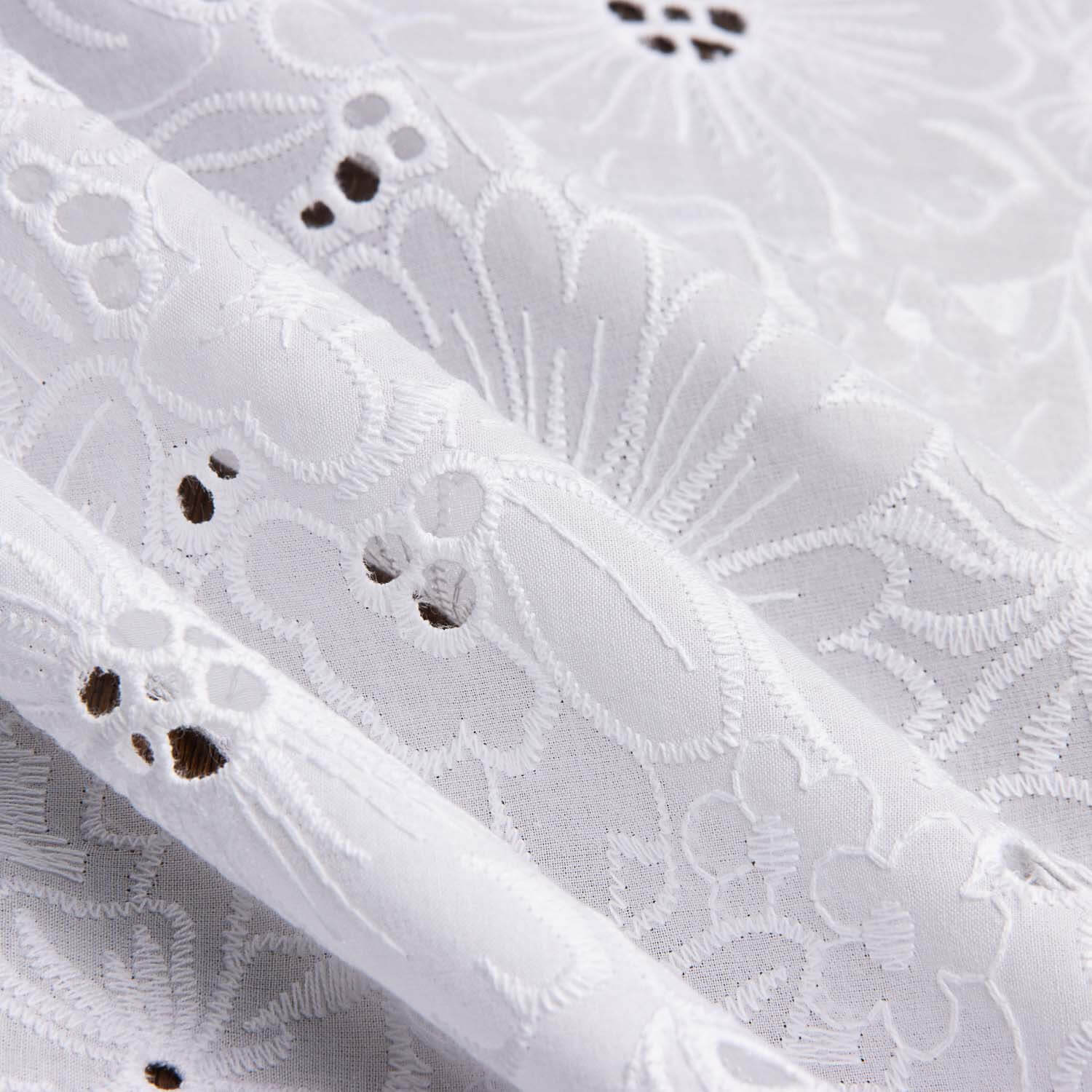 Swiss Embroidery Maxi Flower Natural White - Ribes y Casals