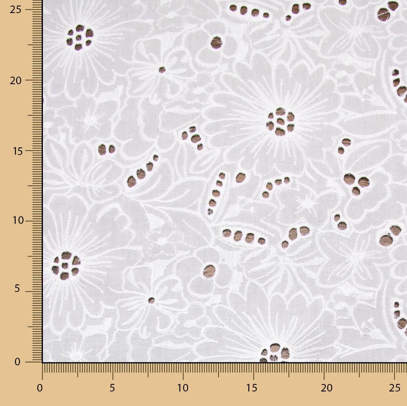 Swiss Embroidery Maxi Flower Natural White - Ribes y Casals