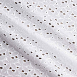 Swiss Embroidery Flower Forest White Natural - Ribes y Casals