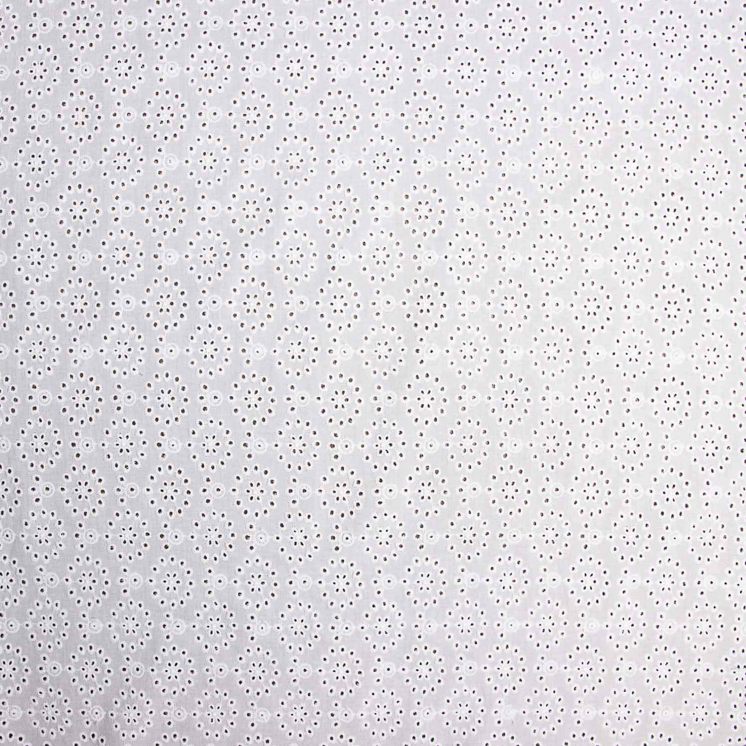 Swiss Embroidery Flower Mandala Natural White - Ribes y Casals