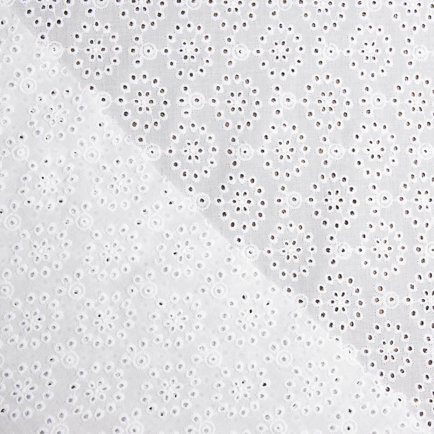 Swiss Embroidery Flower Mandala Natural White - Ribes y Casals