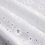 Swiss Embroidery Flower Field Natural White - Ribes y Casals