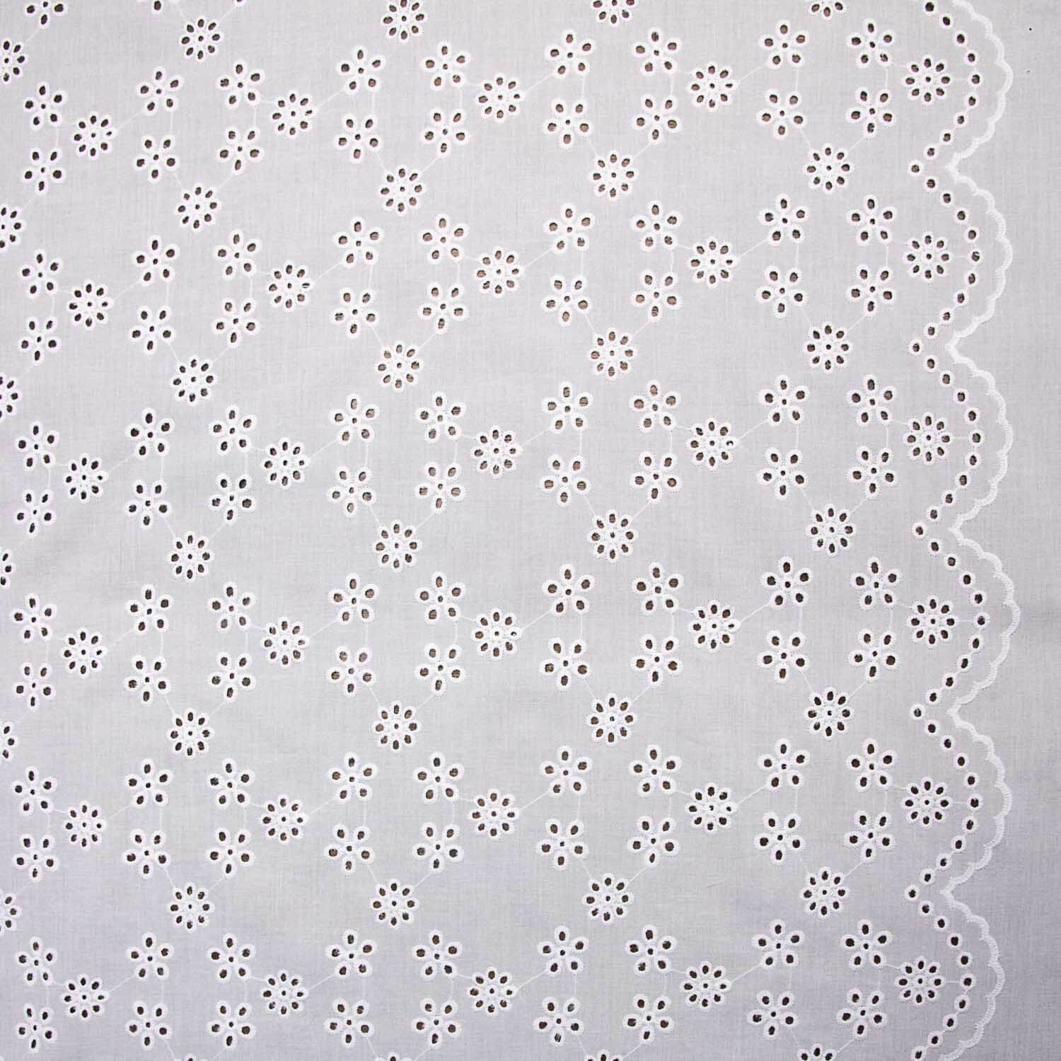 Swiss Embroidery Flower Bouquet Natural White - Ribes y Casals