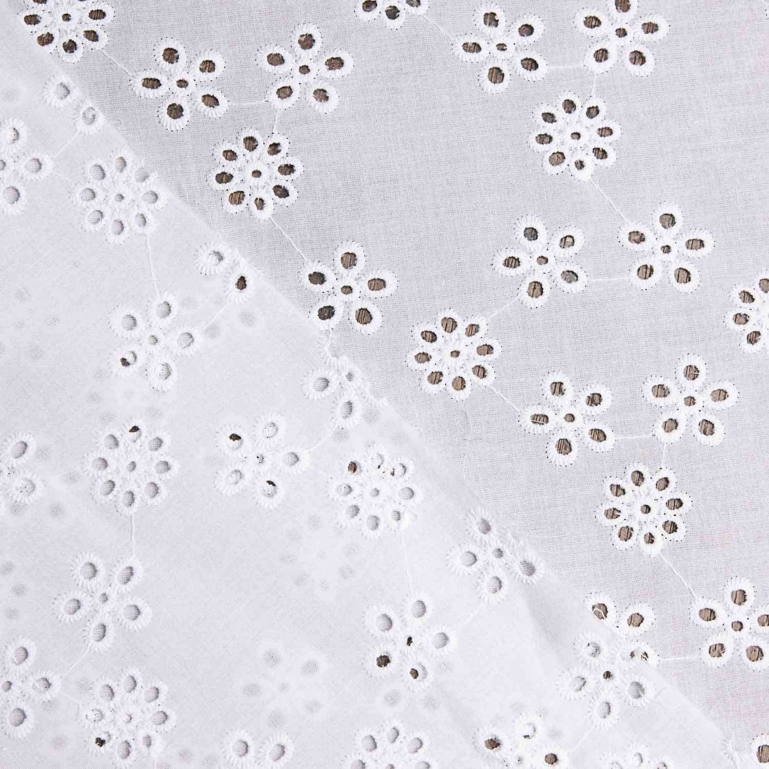 Swiss Embroidery Flower Bouquet Natural White - Ribes y Casals