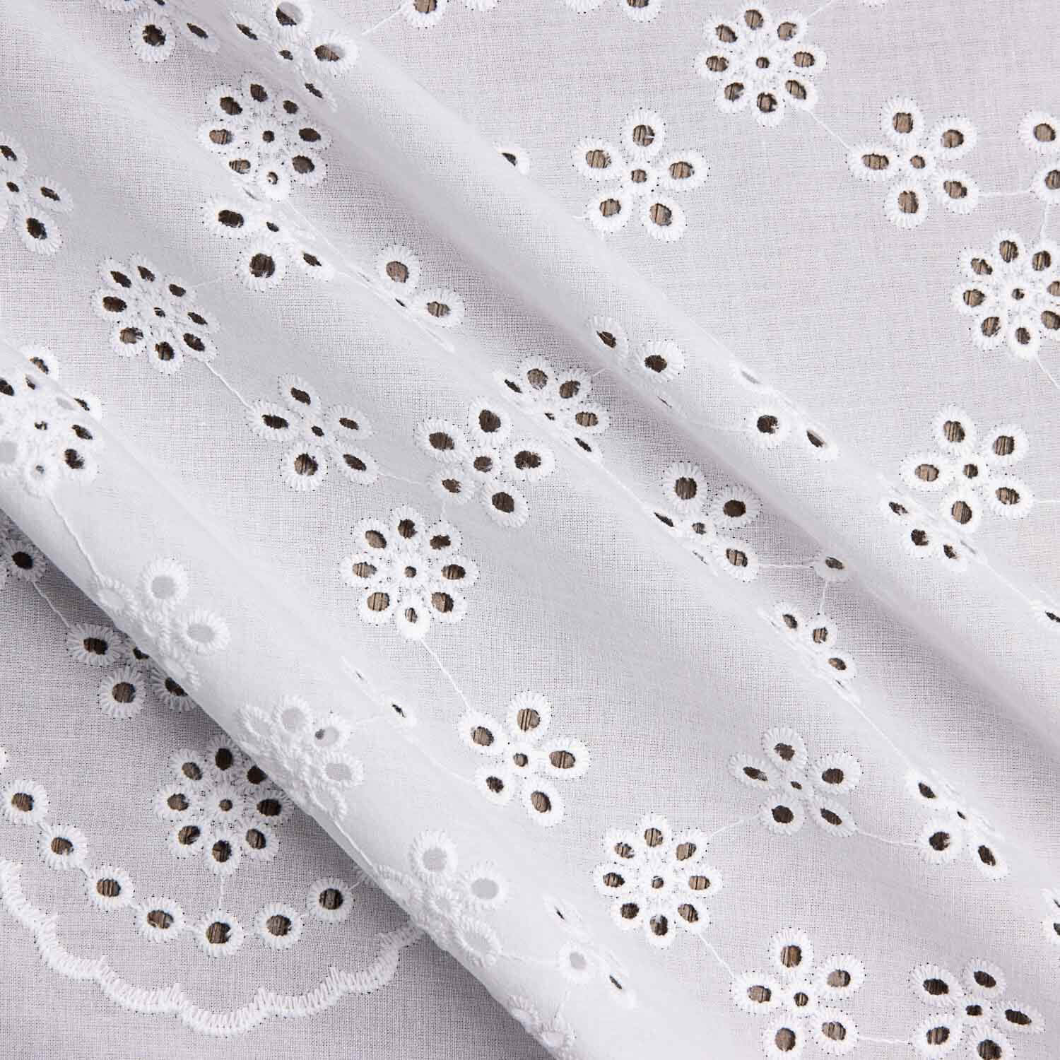 Swiss Embroidery Flower Bouquet Natural White - Ribes y Casals