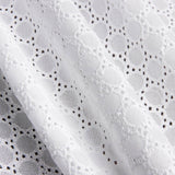 Natural White Geometric Swiss Embroidery - Ribes y Casals