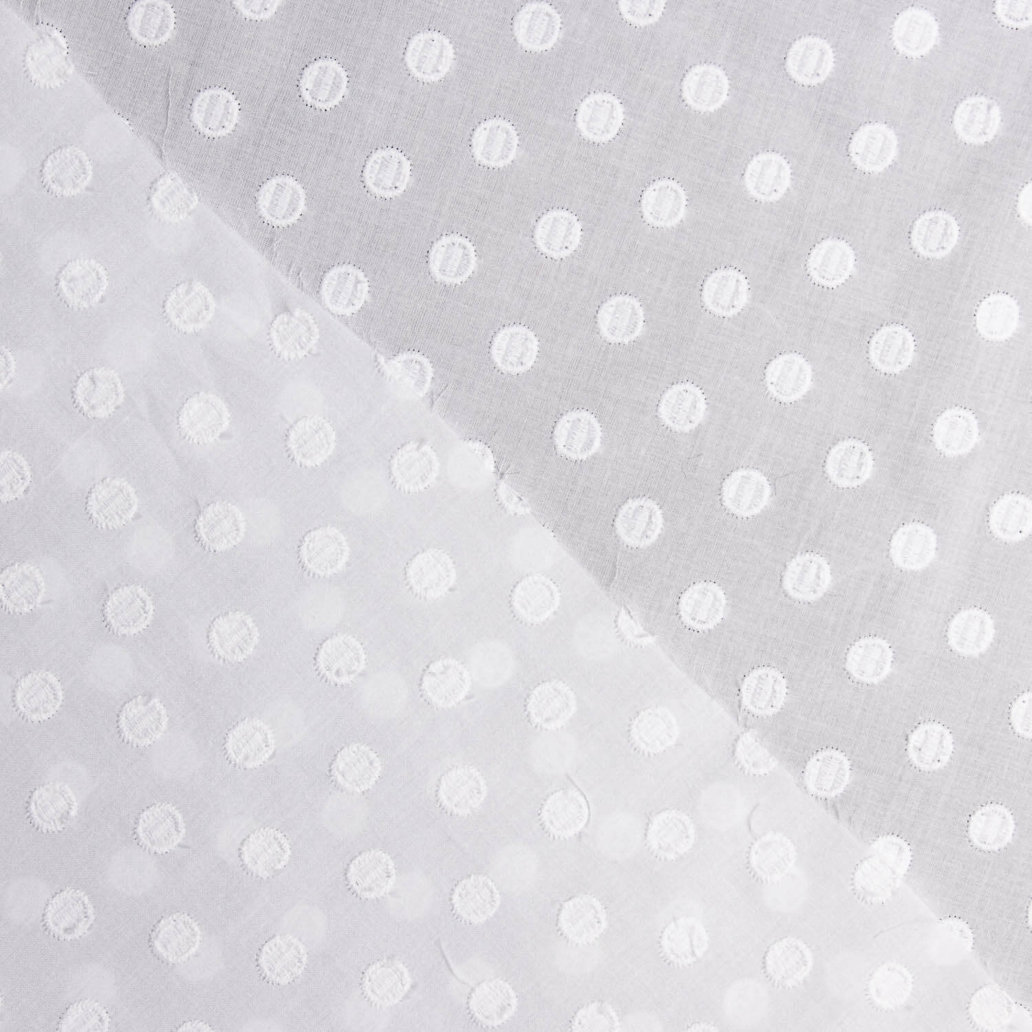 Swiss Embroidery Embroidered Spheres Natural White - Ribes y Casals