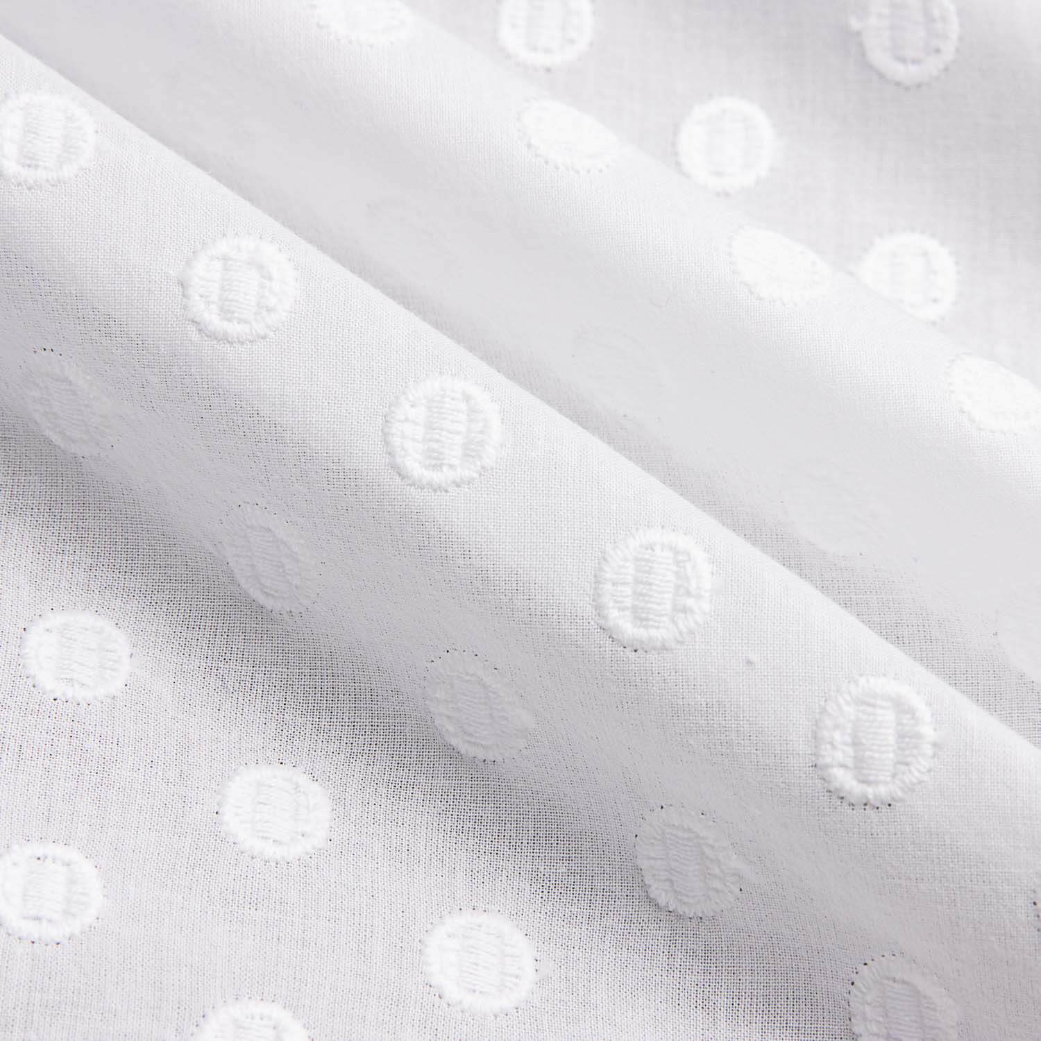 Swiss Embroidery Embroidered Spheres Natural White - Ribes y Casals