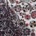 Black Tulle Rhinestones, Circular Design - Ribes y Casals