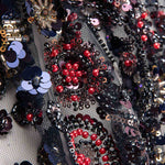 Black Tulle Rhinestones, Circular Design - Ribes y Casals