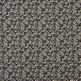 Floral Print Cotton Percale Black Background - Ribes y Casals