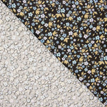 Floral Print Cotton Percale Black Background - Ribes y Casals