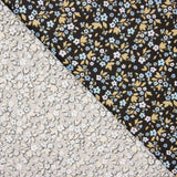 Floral Print Cotton Percale Black Background - Ribes y Casals