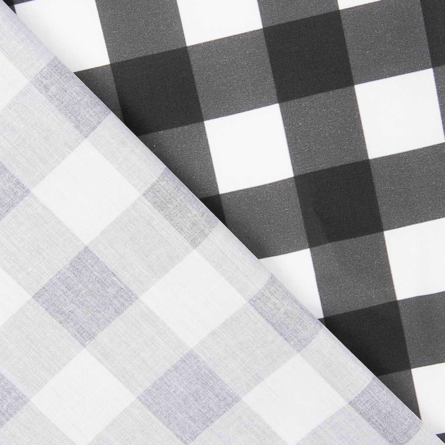 Black Checkered Printed Calico - Ribes y Casals