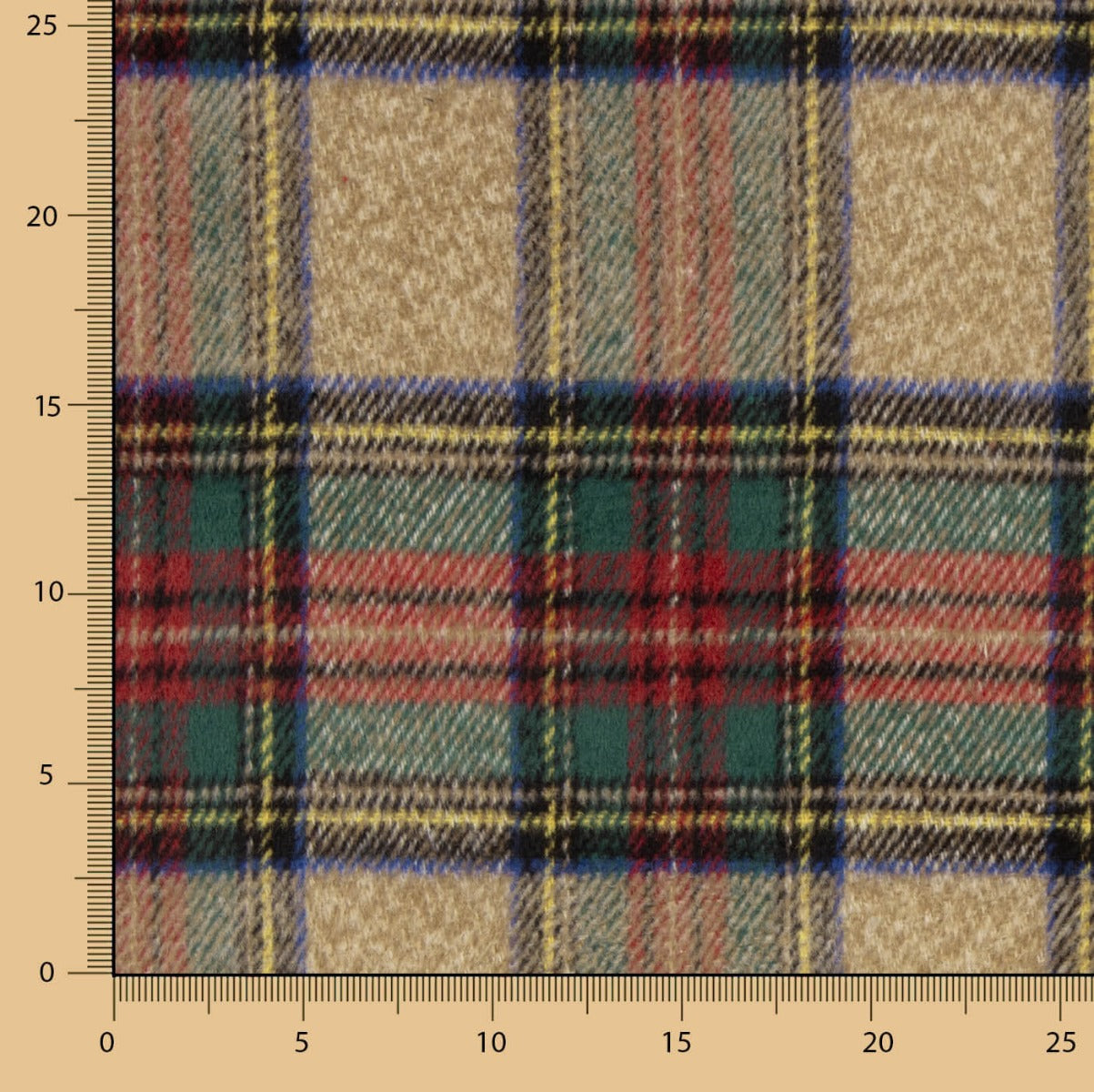 Camel, Green and Red Checked Mouflon - Ribes y Casals