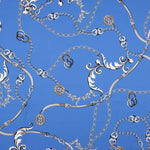 Royal Chains Blue Polyester Satin - Ribes y Casals