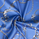 Royal Chains Blue Polyester Satin - Ribes y Casals