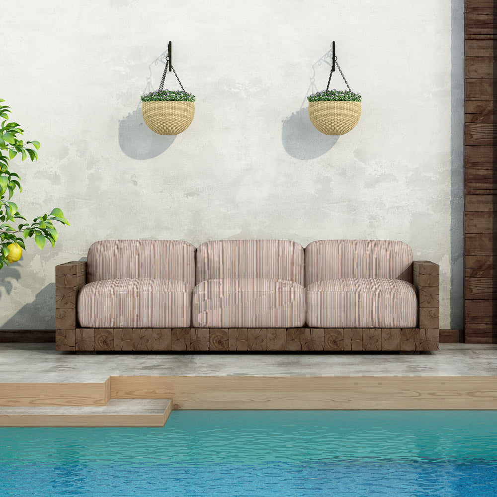 Teflon Outdoor Cloth Small Brown Stripe - Ribes y Casals