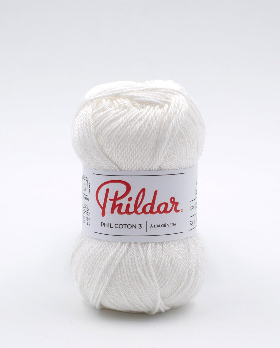 Wool Phil Coton 3 White - Ribes y Casals