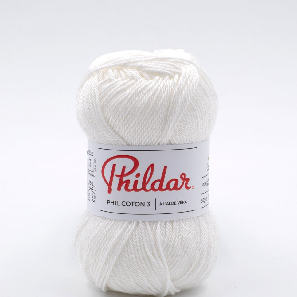 Wool Phil Coton 3 White - Ribes y Casals