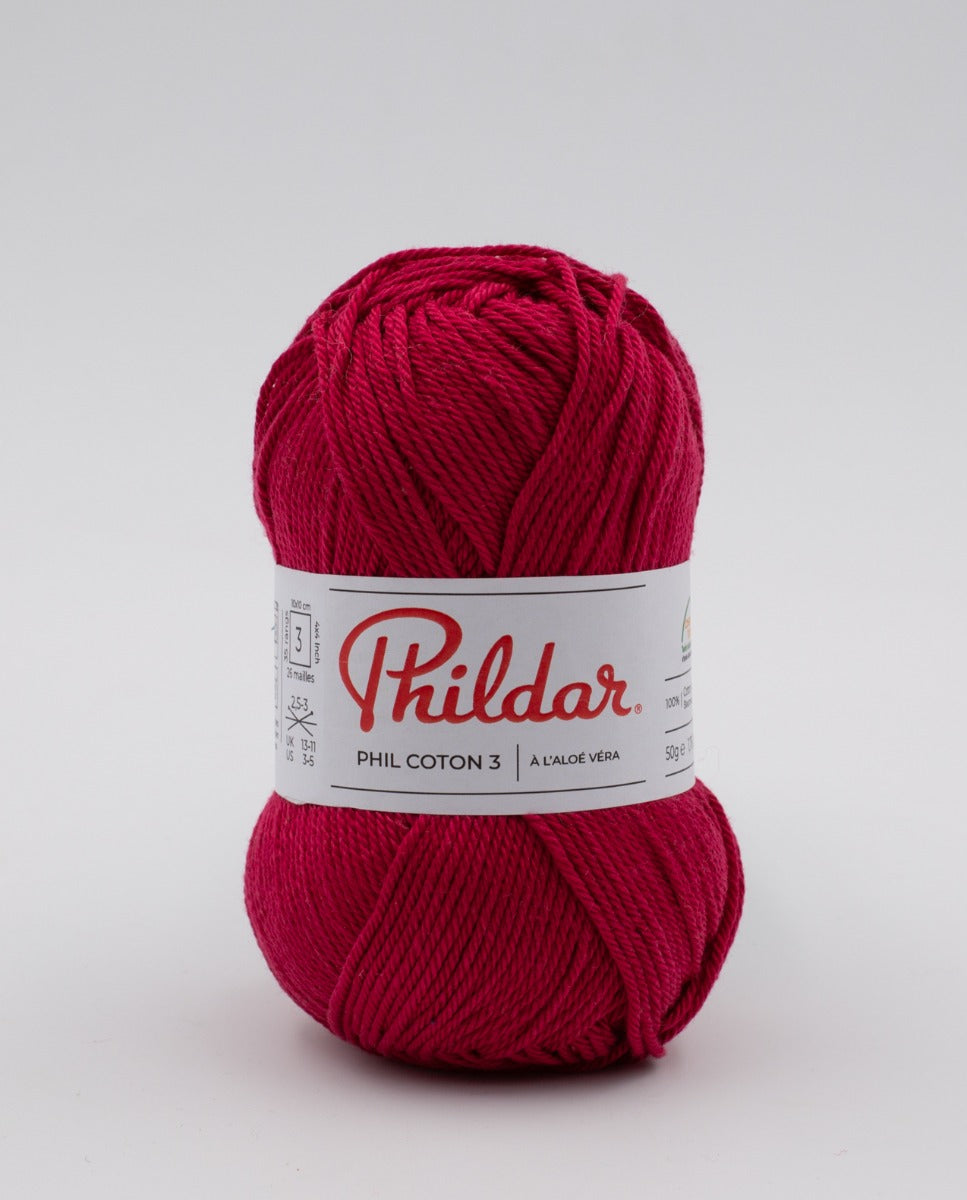 Wool Phil Coton 3 Raspberry - Ribes y Casals