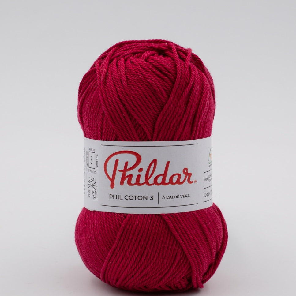 Wool Phil Coton 3 Raspberry - Ribes y Casals