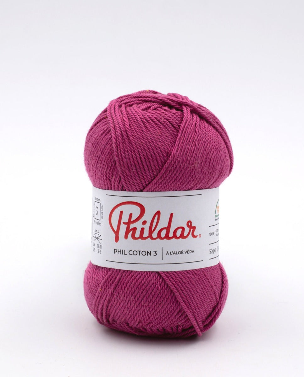 Wool Phil Coton 3 Magenta - Ribes y Casals