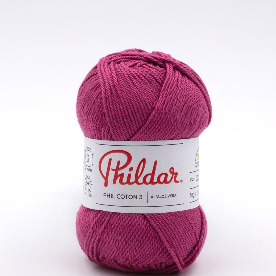 Wool Phil Coton 3 Magenta - Ribes y Casals
