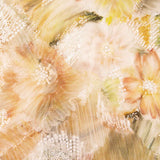 White Tulle Rhinestones, Floral Print, Natural Tones - Ribes y Casals