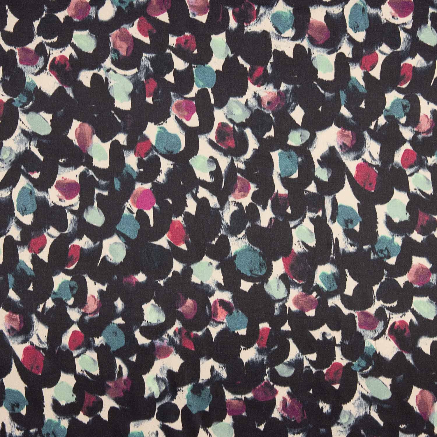 Printed Polyester Satin with Night-Time Brushstrokes - Ribes y Casals