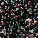 Printed Polyester Satin with Night-Time Brushstrokes - Ribes y Casals