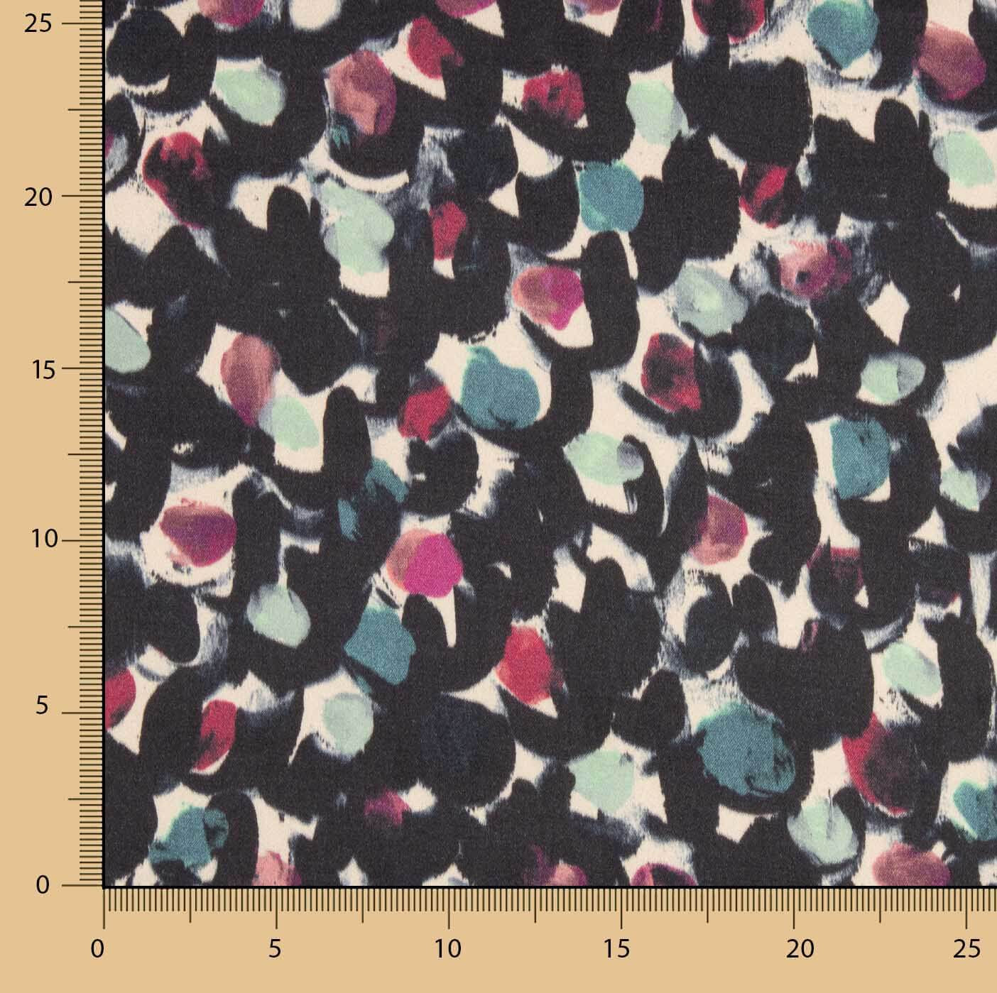 Printed Polyester Satin with Night-Time Brushstrokes - Ribes y Casals