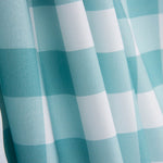 Turquoise Checkered Printed Calico - Ribes y Casals
