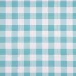 Turquoise Checkered Printed Calico - Ribes y Casals