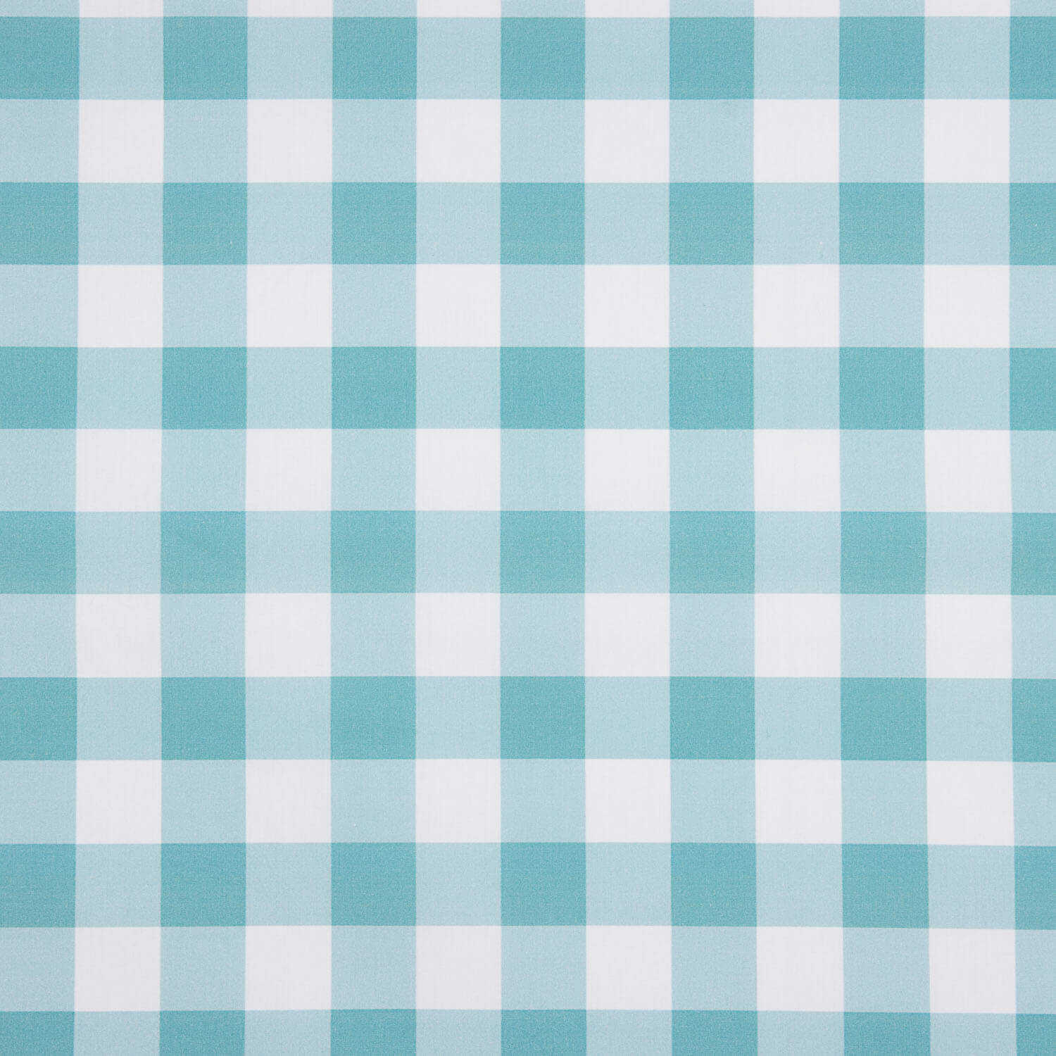 Turquoise Checkered Printed Calico - Ribes y Casals