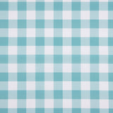 Turquoise Checkered Printed Calico - Ribes y Casals