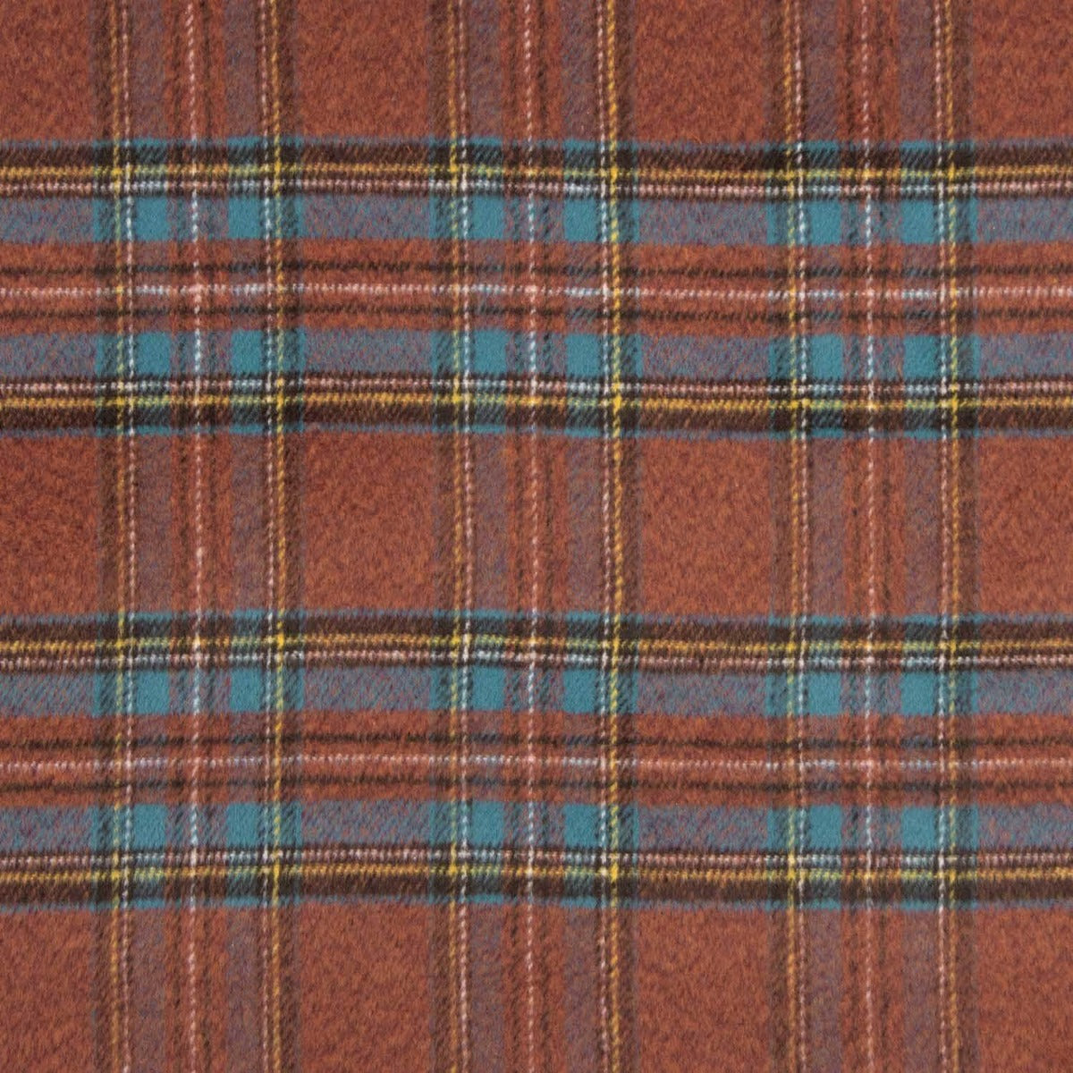 Rust and Petrol Blue Checked Mouflon - Ribes y Casals