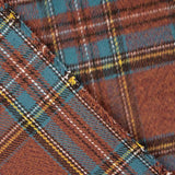 Rust and Petrol Blue Checked Mouflon - Ribes y Casals