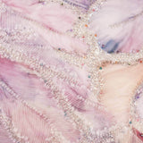 White Tulle Rhinestones, Multicoloured Leaves, Elegant - Ribes y Casals
