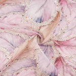 White Tulle Rhinestones, Multicoloured Leaves, Elegant - Ribes y Casals