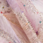 White Tulle Rhinestones, Multicoloured Leaves, Elegant - Ribes y Casals