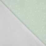 Soft Green Mini Stars Printed Percale - Ribes y Casals
