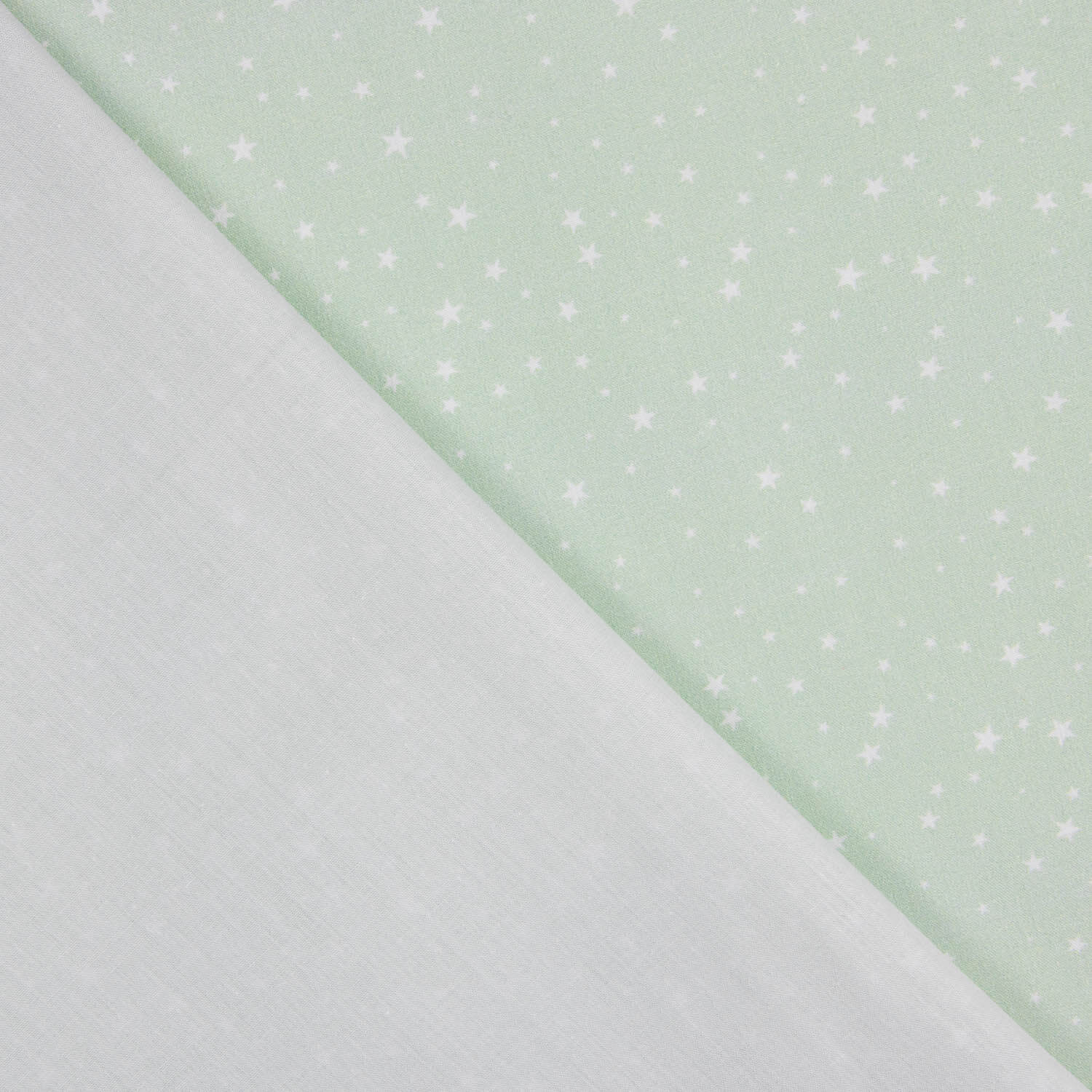 Soft Green Mini Stars Printed Percale - Ribes y Casals