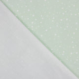 Soft Green Mini Stars Printed Percale - Ribes y Casals