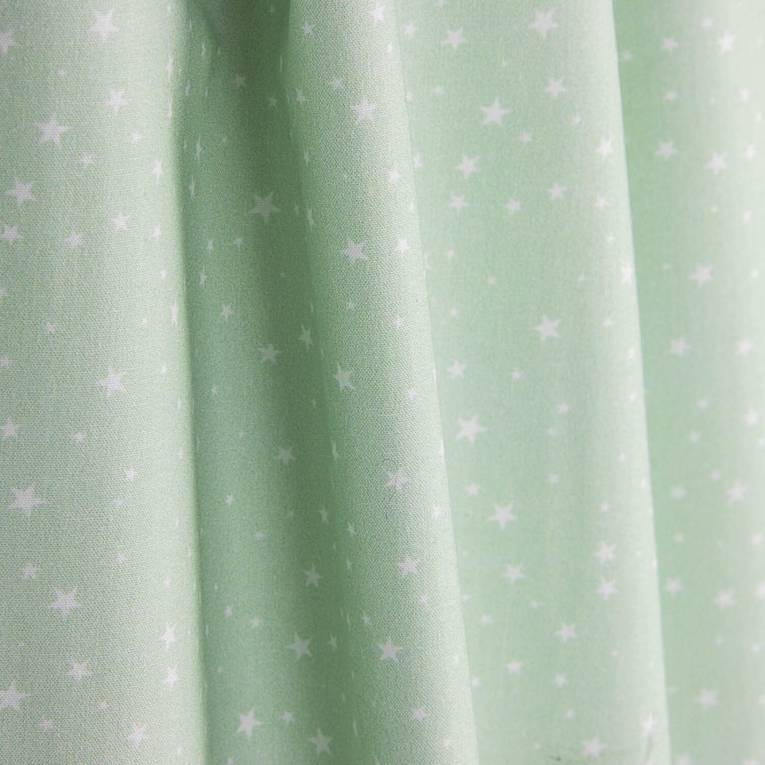 Soft Green Mini Stars Printed Percale - Ribes y Casals