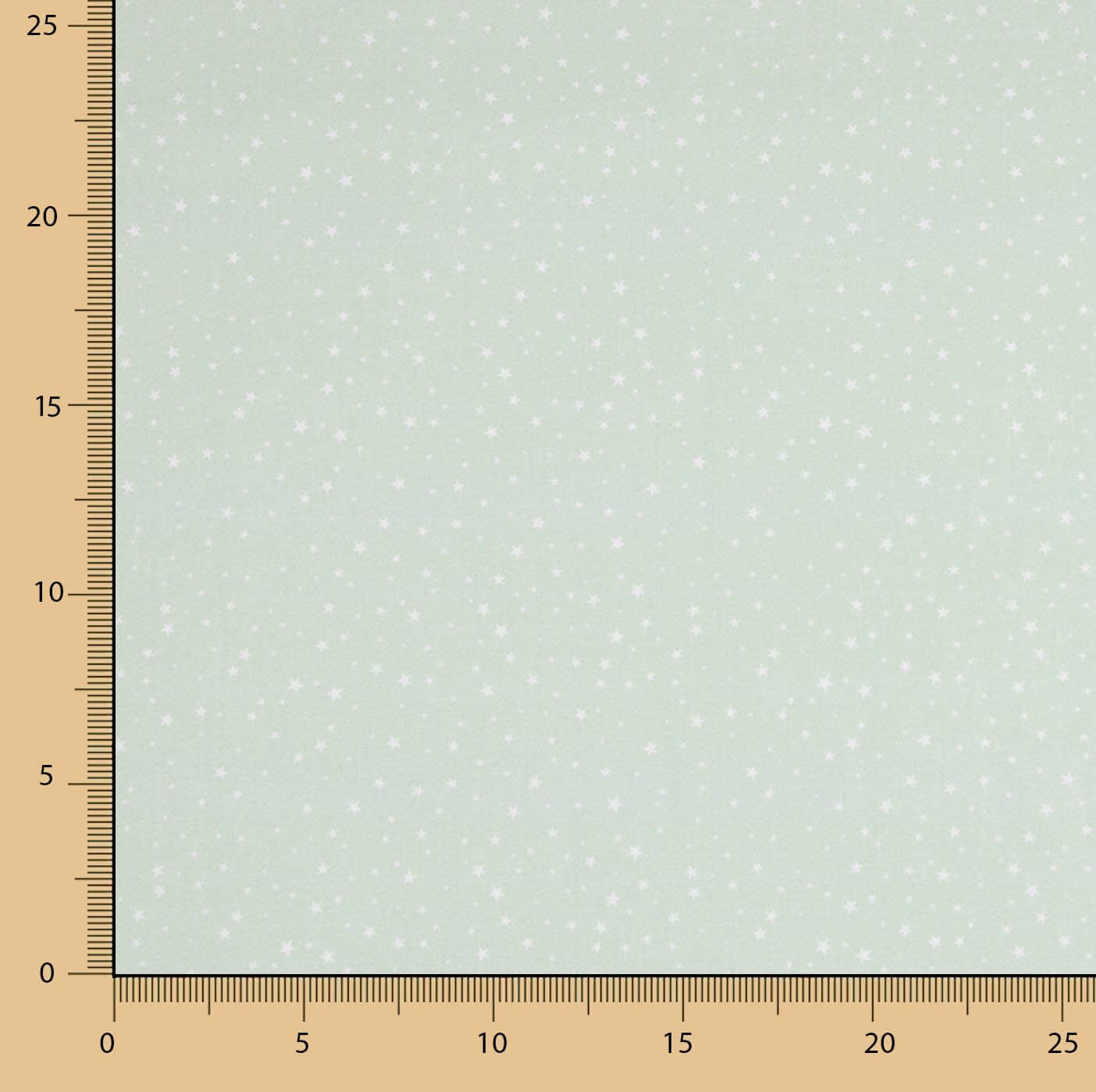 Soft Green Mini Stars Printed Percale - Ribes y Casals