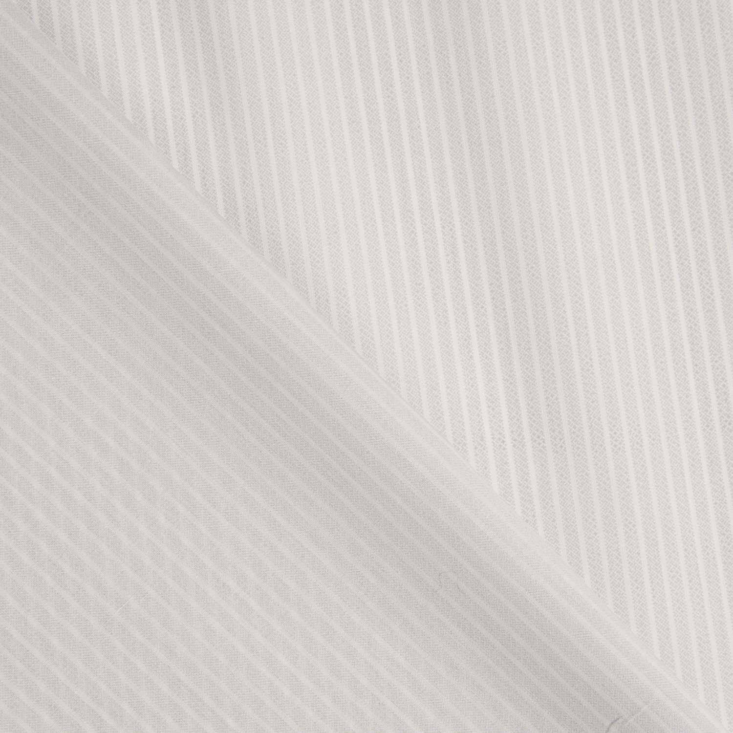Fine Grey Striped Cotton Poplin - Ribes y Casals