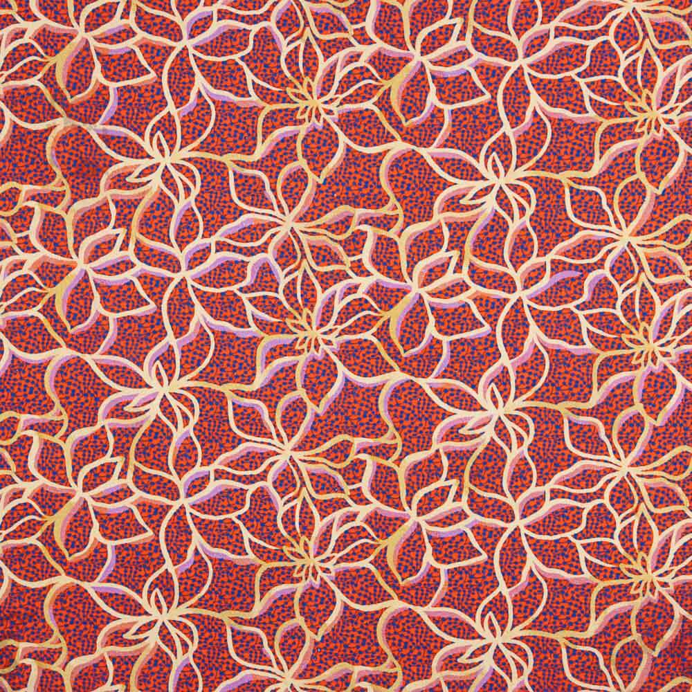 Rustic Viscose Flowers Red - Ribes y Casals