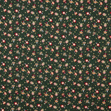 Vintage Green Baubles Printed Christmas Poplin - Ribes y Casals